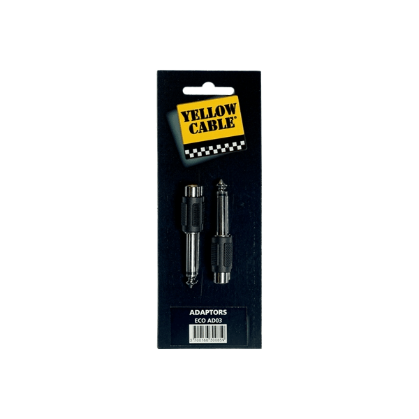 Yellow Cable AD03 Adattatore Jack Mono Maschio/RCA Femmina 2 Pcs