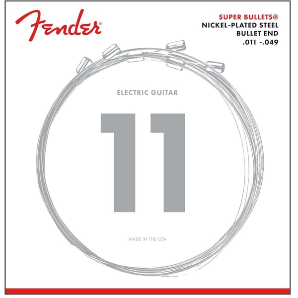 FENDER Set di Corde Super Bullet® Strings Acciaio Nichelato con Bullet End 3250M Scalature .011-.049