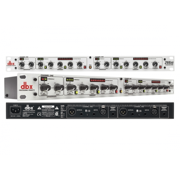 DBX 266XS COMPRESSORE LIMITER GATE 2 CANALI 1 UNITA RACK PROCESSORE DI SEGNALE PROFESSIONALE OFFERTISSIMA