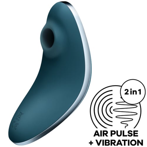 SATISFYER AIR PULSE SATISFYER - VULVA LOVER 1 STIMOLATORE E VIBRATORE A IMPULSI D'ARIA BLU