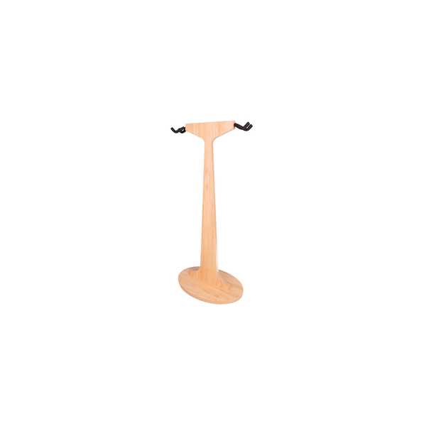 Gator Frameworks GFW-ELITEGTRHNGSTD-2X-MPL Stand appendi-chitarra doppio in finitura naturale acero opaco<br>