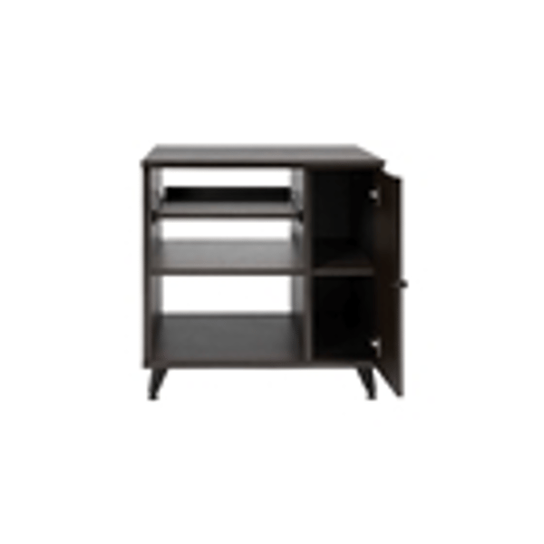 Gator Frameworks GFW-ELITESIDECAR-BRN Mobile rack sidecar cabinet in legno con finitura noce scuro<br>