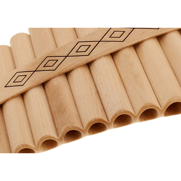HORA FLAUTO DI PAN SOLIST CONTRALTO IN SOL MADE IN EUROPE + BORSA 18 CANNE SOL1-DO3 IN ACERO FORMA CURVA ORNAMENTO INTAGLIATO