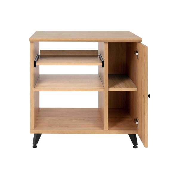 Gator Frameworks GFW-ELITESIDECAR-MPL Mobile rack sidecar cabinet in legno con finitura acero naturale opaca<br>