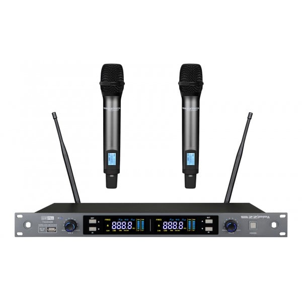 ZZIPP SET DOPPIO RADIOMICROFONO UHF A FREQUENZA FISSA 674,20/694,00