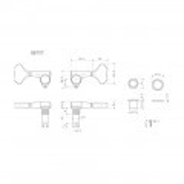 GOTOH Set Meccaniche per Basso Elettrico, R4, Cromato