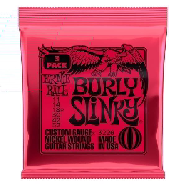 Ernie Ball 3226 Burly Slinky Nckl Wnd 3 Pk 11 52