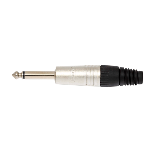 PROEL STAGE Connettore professionale jack mono 6,3 mm - 1/4. Colore: Argento con anello nero.