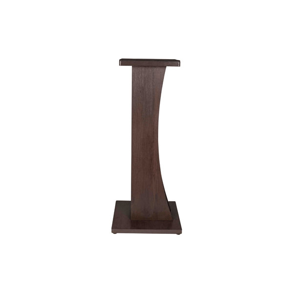Gator Frameworks GFW-ELITESPKSTMN-BRN Coppia di supporti per monitor da studio in legno con finitura marrone scuro<br>
