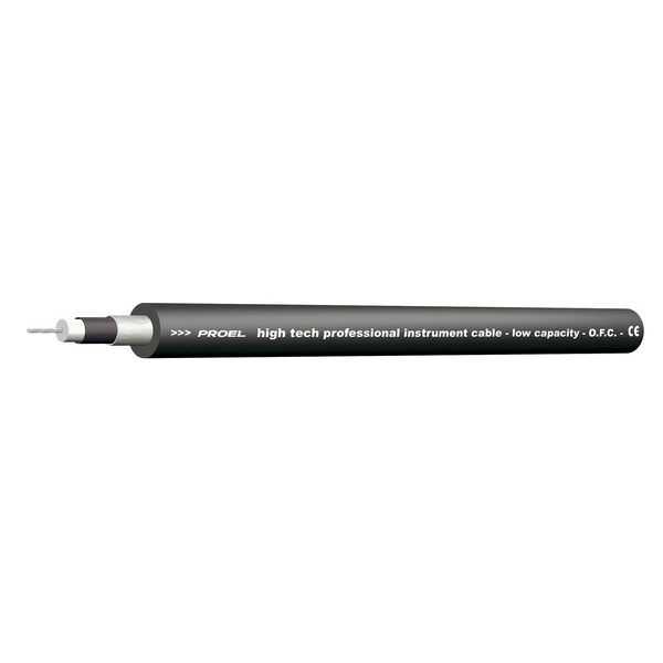 PROEL STAGE Cavo coassiale professionale antirumore esoterico per strumenti con guaina esterna antiscivolo ideale per tutte le connessioni strumentali - O.F.C. (Oxygen Free Copper. Colore nero