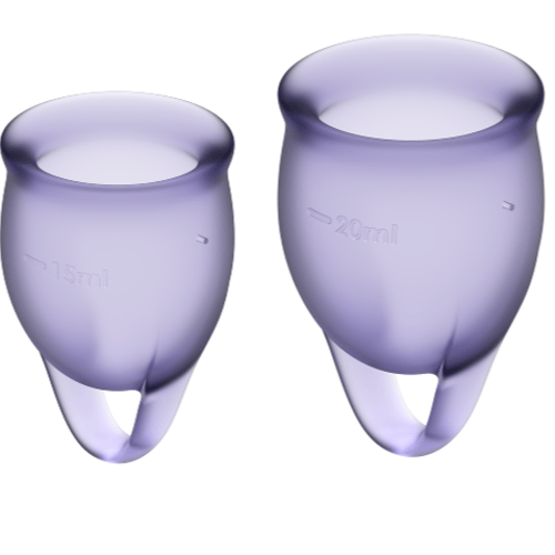 SATISFYER MENSTRUAL CUPS SATISFYER - FEEL CONFIDENT COPPA MESTRUALE VIOLA 15 + 20 ML