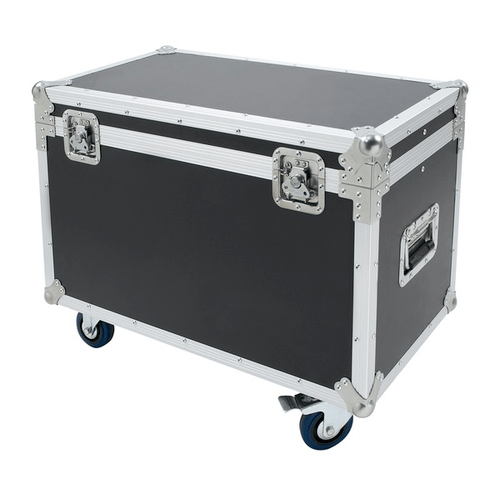 PROEL STAGE Flight case multifunzione realizzato in multistrato di pino marino di spessore 9mm. con ruote girevoli da 100 mm di tipo industriale (2 con freno).