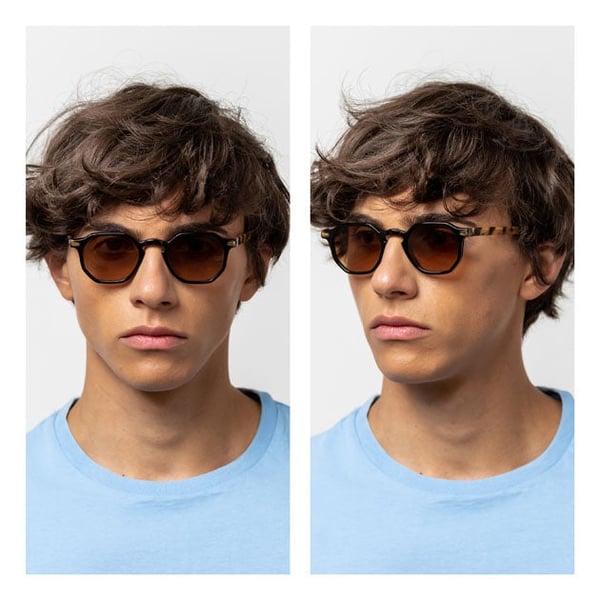 サングラス KYME Kyme - ALAIN COL 3 - KYMINI - camou black & black Kyme Eyewear Alain: rectangular vintage sunglasses