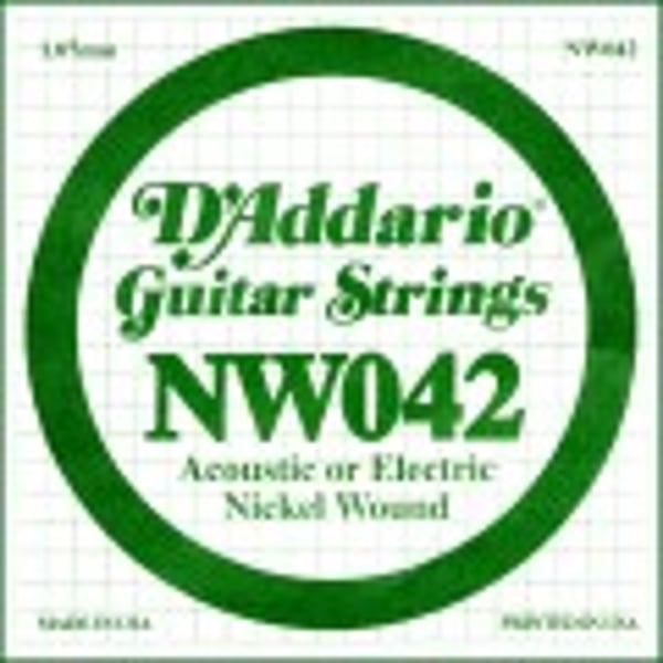 D'ADDARIO Nickel Wound Electric Guitar Single String, .042