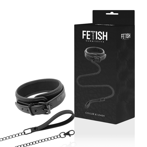 FETISH SUBMISSIVE BONDAGE FETISH SUBMISSIVE - COLLANA A CATENA CON FODERA IN NOPRENE