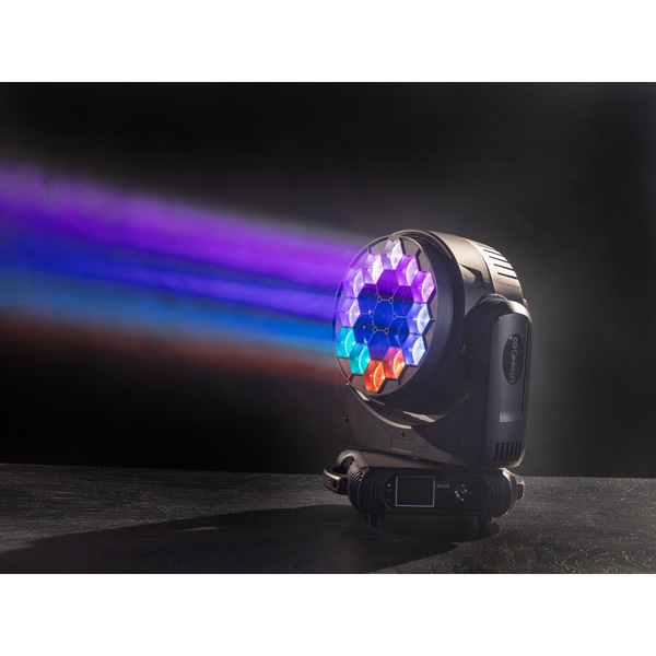 CENTOLIGHT Set 2 teste mobili wash 19x40w con flight case