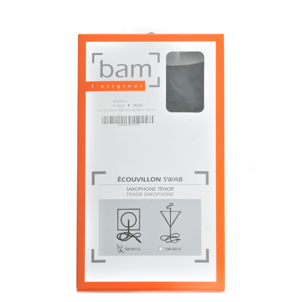 BAM ITALIA SW-0015 PANNO IN MICROFIBRA PER PULIZIA INTERNA PER SAX TENORE - NOIR