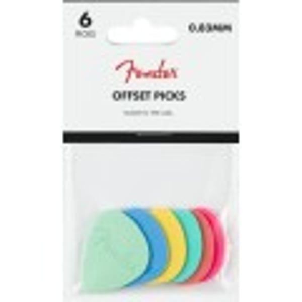 Plettri Fender Offset Picks, Multi-Color (6)