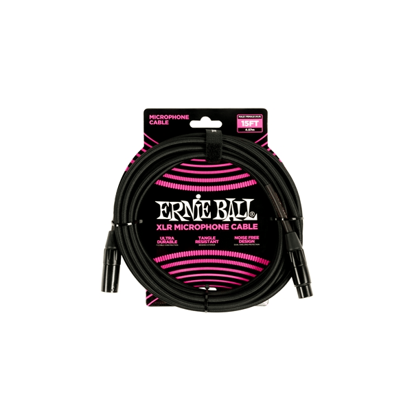 Ernie Ball 6391 Cavo Microfonico Braided nero 4,5 m