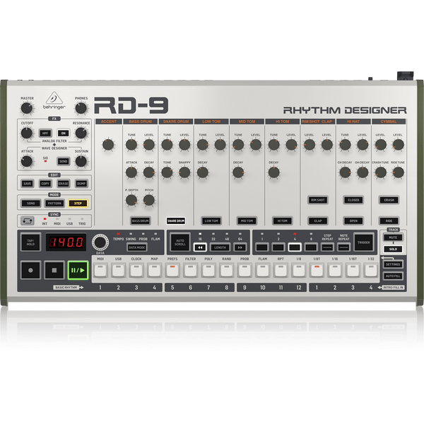 BEHRINGER RD-9 RHYTHM DESIGNER DRUM MACHINE 64 STEP SEQUENCER