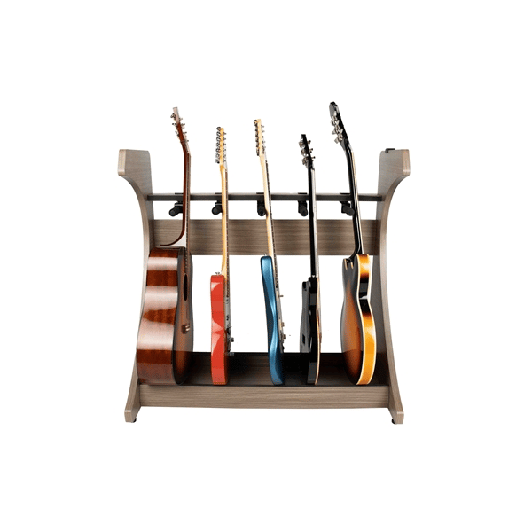 Gator Frameworks GFW-ELITEGTR5RK-GRY Rack per chitarre 5-7 posti in finitura grigio Driftwood<br>