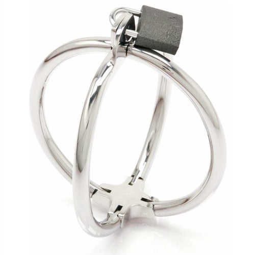 METALL HARD CRISS CROSS HAND RESTRAINT - EDELSTAHL