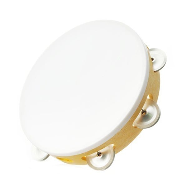 ANGEL Tamburello con sonagli in PVC con pelle sintetica, misura large