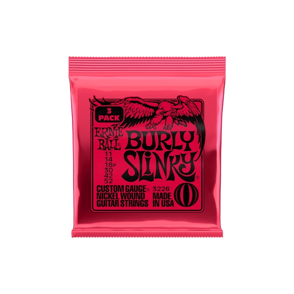 Ernie Ball 3226 Burly Slinky Nckl Wnd 3 Pk 11 52