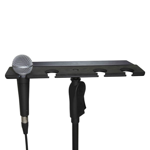 Gator Frameworks GFW-MIC-4TRAY Supporto multi-microfono per 4 microfoni<br>