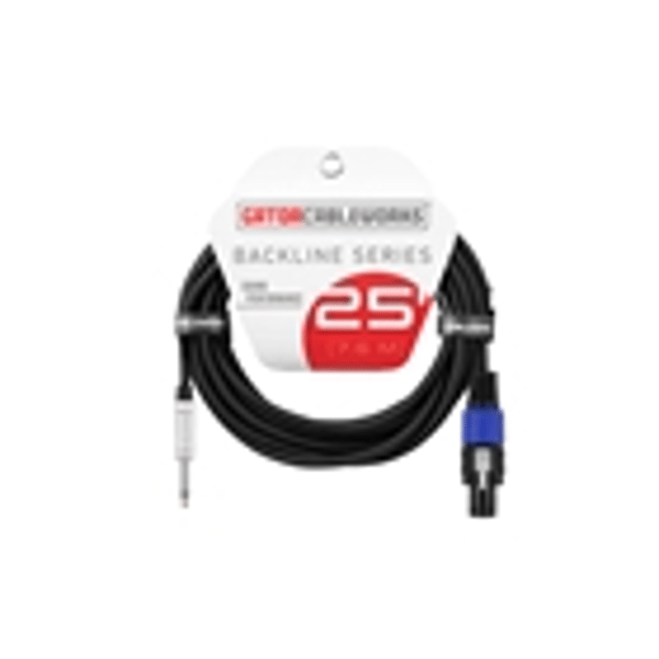 Gator Cableworks GCWB-SPK-25-1TL Cavo speaker jack TS dritto/speakon 7.6 m Serie Backline