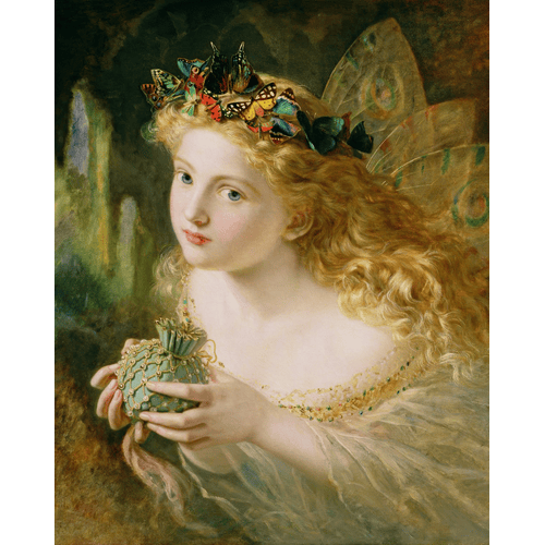 Sophie Gengembre Anderson Prendi il bel viso di una donna, e sospendilo delicatamente, con farfalle, fiori e gioielli che l'accompagnano, così la tua fata è fatta delle cose più belle', Charles Ede