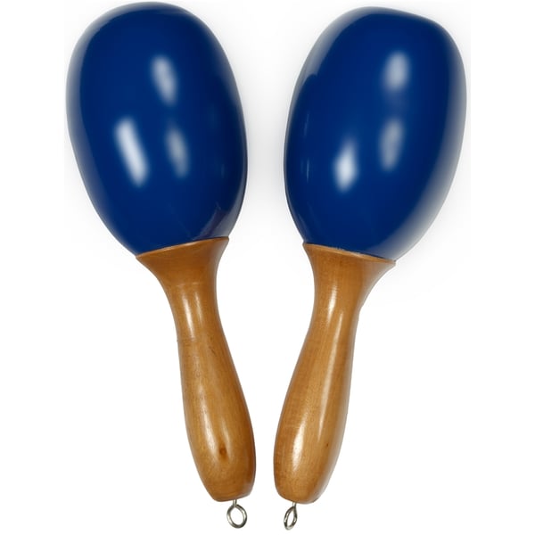 Tanga MARACAS-BLEU-L Maracas grandi in legno - Blu