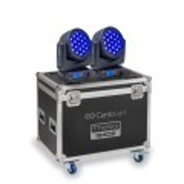 CENTOLIGHT Set 2 teste mobili wash 19x40w con flight case. Modello THESIS-1940-SET