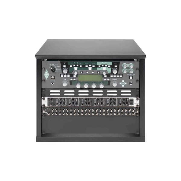Gator Frameworks GFW-ELITERK-8U-BLK Rack 8U in legno nero finitura standard<br>