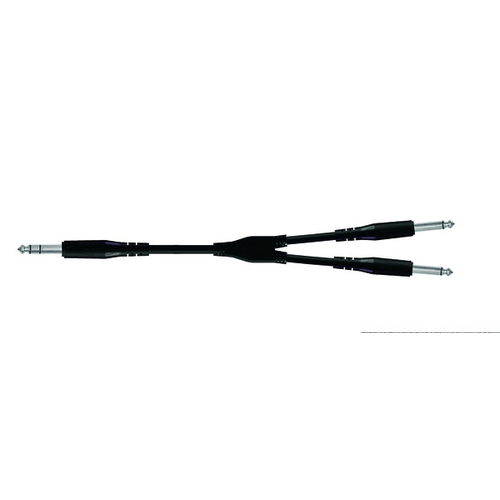 PROEL STAGE Cavo INSERT con connessioni stampate PROEL spina jack Stereo Ø 6.3 mm - 2 x spina jack Mono Ø 6.3mm. Lunghezza: 1.8 metri. Colore disponibile: Nero. Altre lunghezze disponibili: visualizzare le specifiche tecniche
