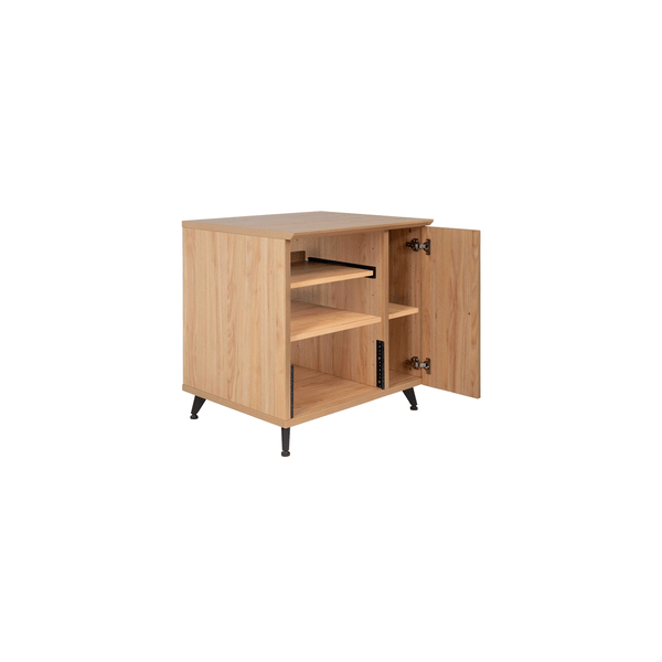 Gator Frameworks GFW-ELITESIDECAR-MPL Mobile rack sidecar cabinet in legno con finitura acero naturale opaca<br>