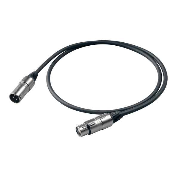 PROEL STAGE Cavo professionale DMX per segnale DMX512. Lunghezza 10 m. Colore disponibile: Nero Altre lunghezze disponibili: visualizzare le specifiche tecniche