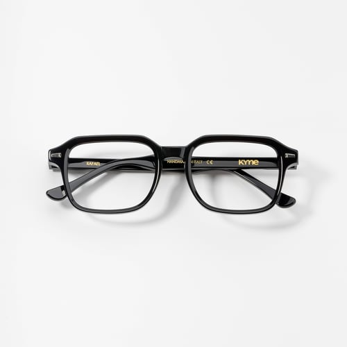 Kyme Eyewear Kyme Rafael Black Sunglasses - Handmade Italian Eyewear for Classic Style.  Color Black, Size Medium