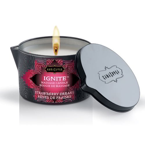 BOUGIE DE MASSAGE KAMA SUTRA RÊVES DE FRAISE