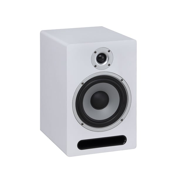 SOUNDSATION Monitor da studio bianco a 2 vie biamplificato con Woofer da 6,5". Modello CLARITY A6-W