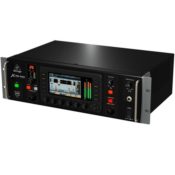 BEHRINGER X32 RACK MIXER DIGITALE 3U RACK 16 PREAMPLIFICATORI MICROFONICI MIDAS INTERFACCIA AUDIO USB 40 IN 25 BUS 2 AES50 KLARK TEKNIK SUPERMAC