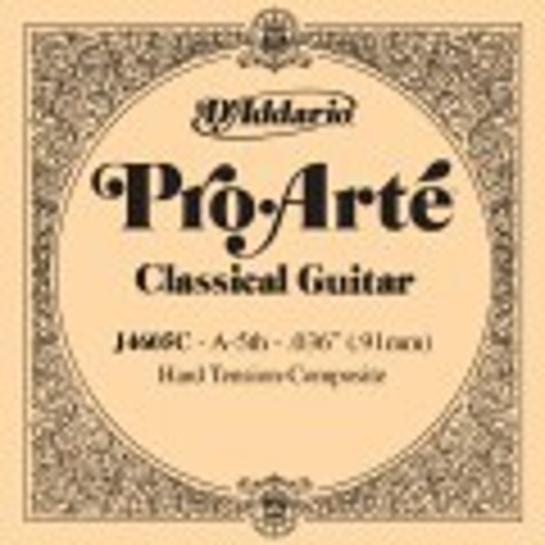 D'ADDARIO Pro-Arte Nylon Classical Guitar Single String, Hard Tension, Fifth String