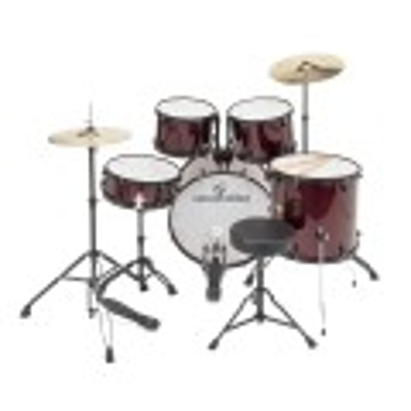 SOUNDSATION Drum Set 5 pcs in Pioppo con finitura rivestita Wine Red