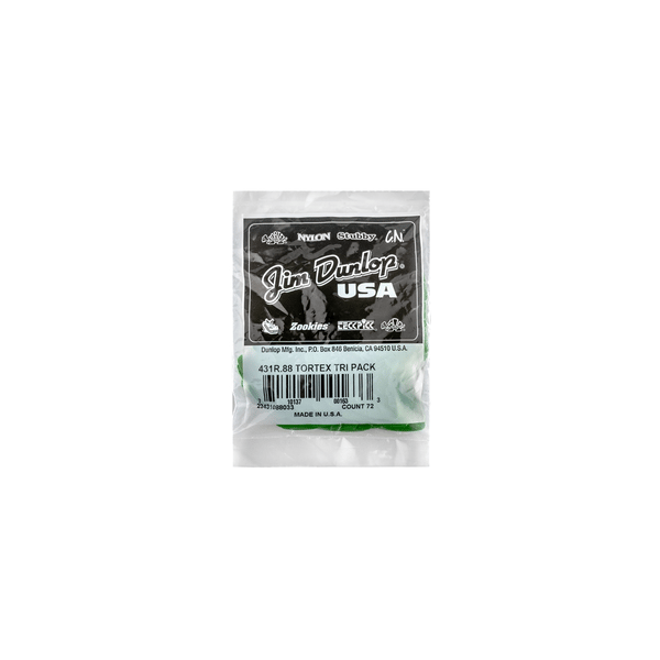 Dunlop 431R Tortex Triangle Green .88
