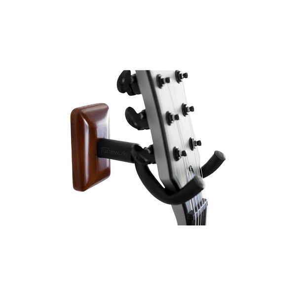 Gator Frameworks GFW-GTR-HNGRMHG Supporto a muro per chitarra con piastra mogano<br>