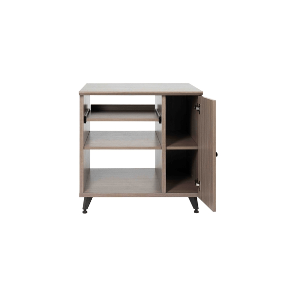 Gator Frameworks GFW-ELITESIDECAR-GRY Mobile rack sidecar cabinet in legno con finitura grigia<br>