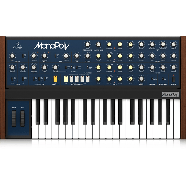 BEHRINGER MONOPOLY SINTETIZZATORE ANALOGICO POLIFONICO 37 TASTI A 4 VOCI EX-DEMO