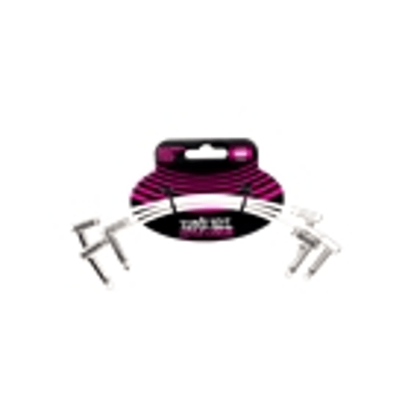 Ernie Ball 6385 Flat Ribbon Patch Cable White 15.24cm 3Pk