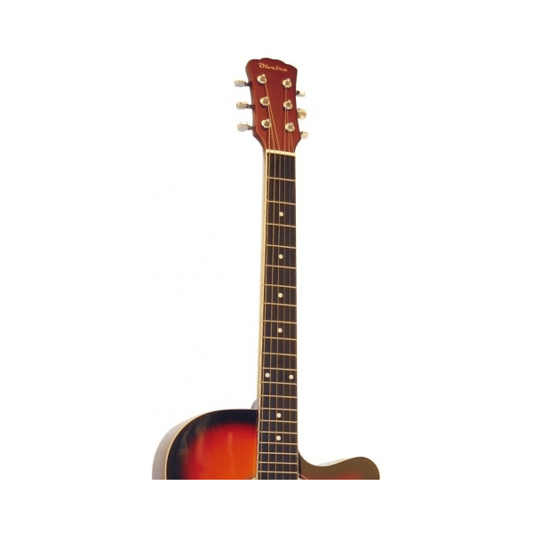 OLVEIRA AG300CTS CHITARRA ACUSTICA SPALLA MANCANTE CW 41" TOP FONDO E FASCE IN TIGLIO/TASTIERA E PONTE IN ACERO/MANICO IN CATALPA/MECCANICHE DIECAST CROMATE/COLORE GIALLO VINTAGE SUNBURST