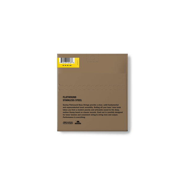 Dunlop DBFS40100M Corde basso Flatwound Light Scala media Set/4